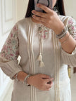 Casual and office wear flax cotton kurta pant outfit
