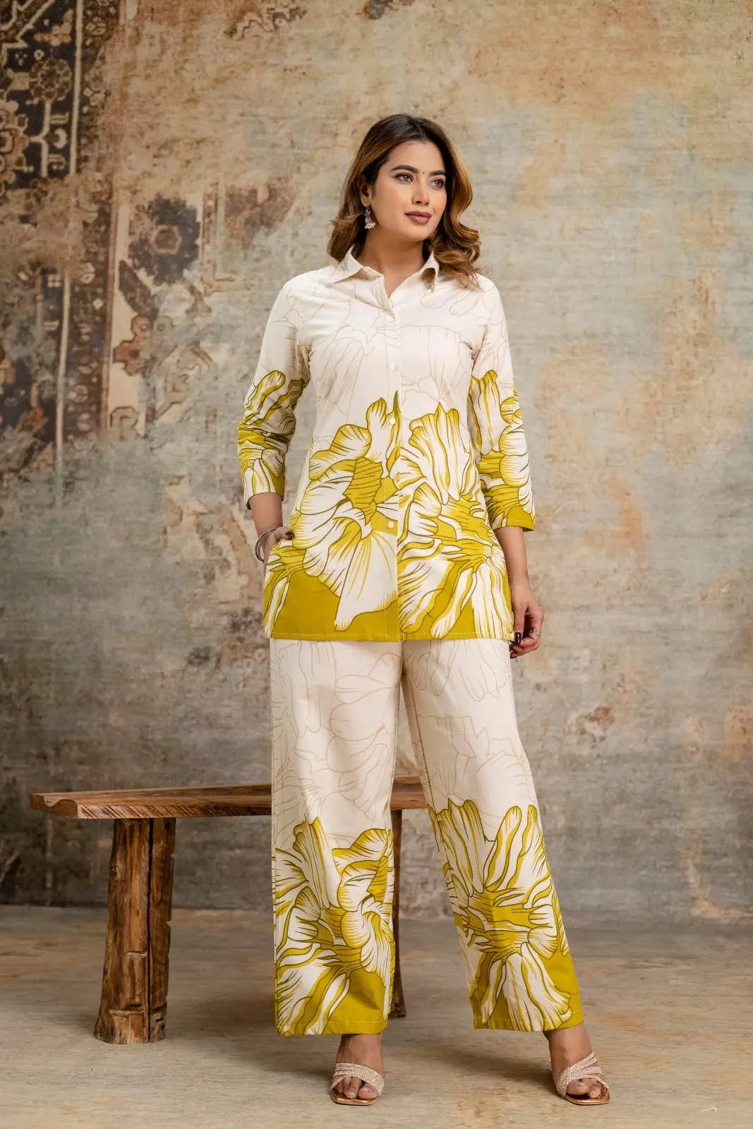 Pure cotton printed kurti with matching palazzo for summer
