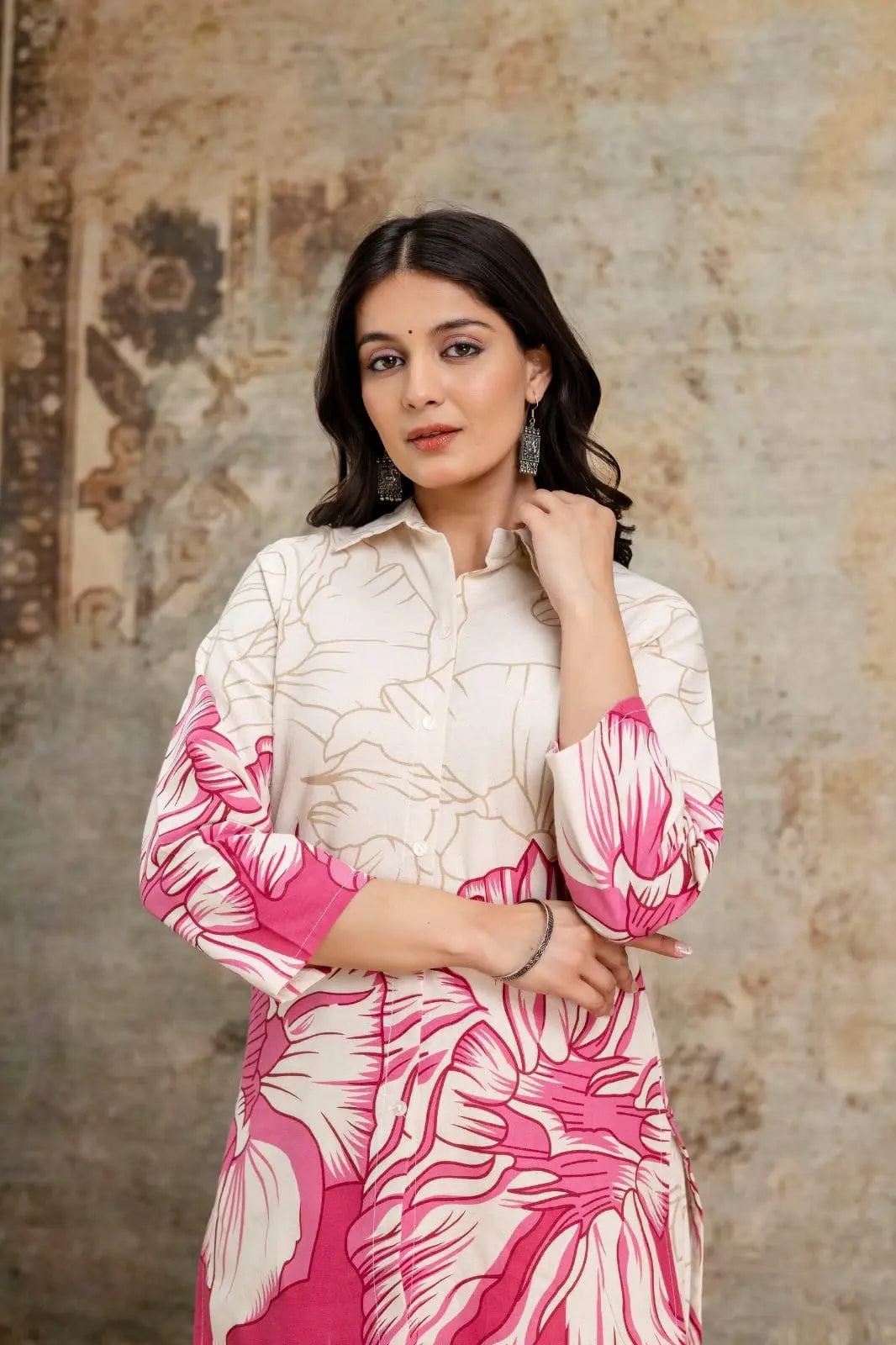 Stylish coord set with one-side pocket palazzo