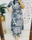 Summer-ready floral cotton kurti set in vibrant hues


