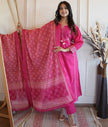 Heavy Cotton Three-Piece Suit Set for Women – Front View