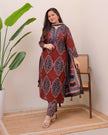 Summer cotton suit set with embroidery and sequins

