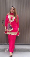 Heavy Rayon 3 Piece Co-ord Set in Black & Pink