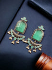 Maabetii Turquoise Jumbo Stone Dangler Earring