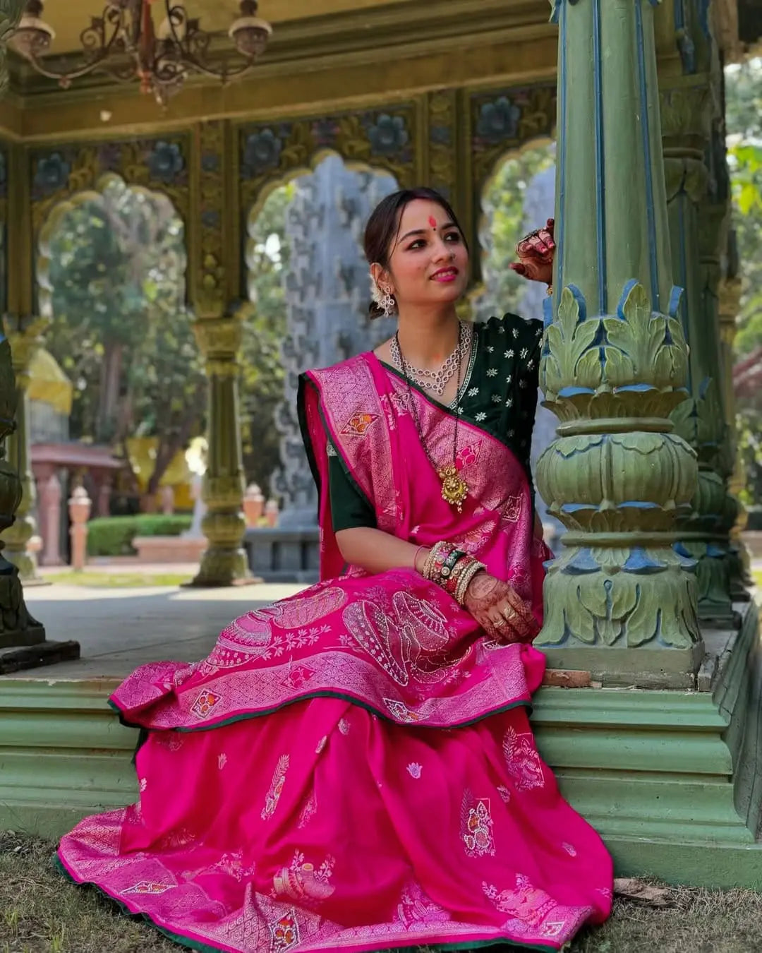 Designer Karwachauth saree in soft silk with premium detailing