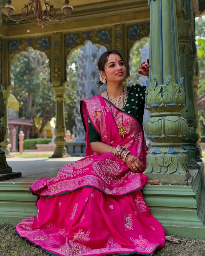 Designer Karwachauth saree in soft silk with premium detailing