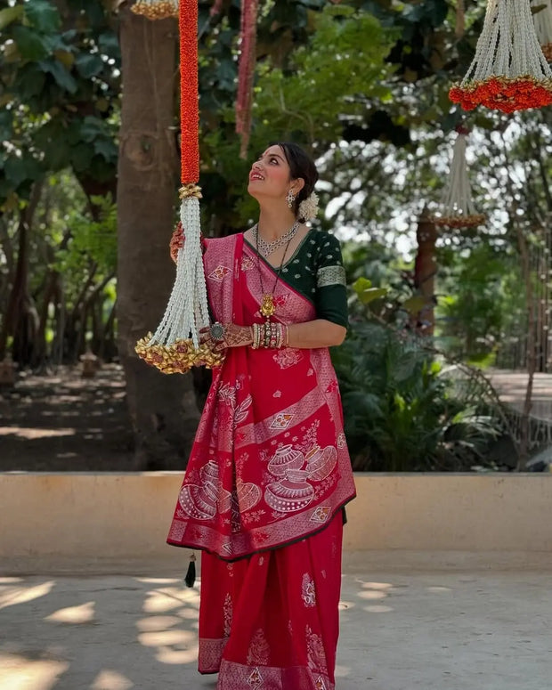 Karwachauth special Dolla silk saree with siroski work design