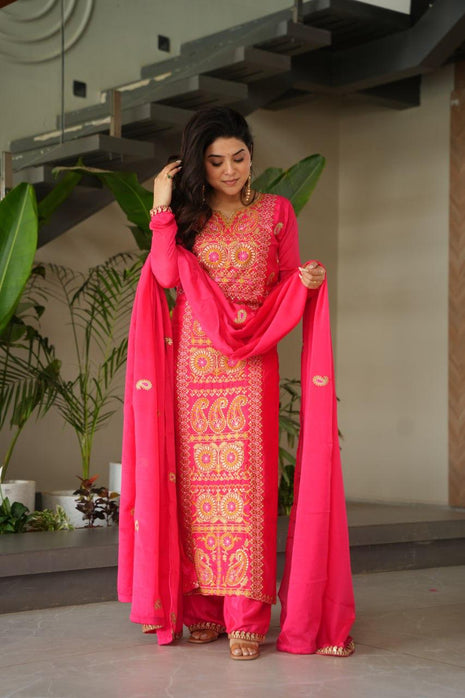 crepe ethnic suit set festive wear