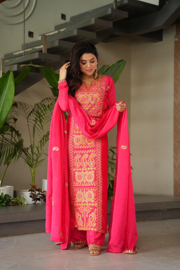 crepe ethnic suit set festive wear