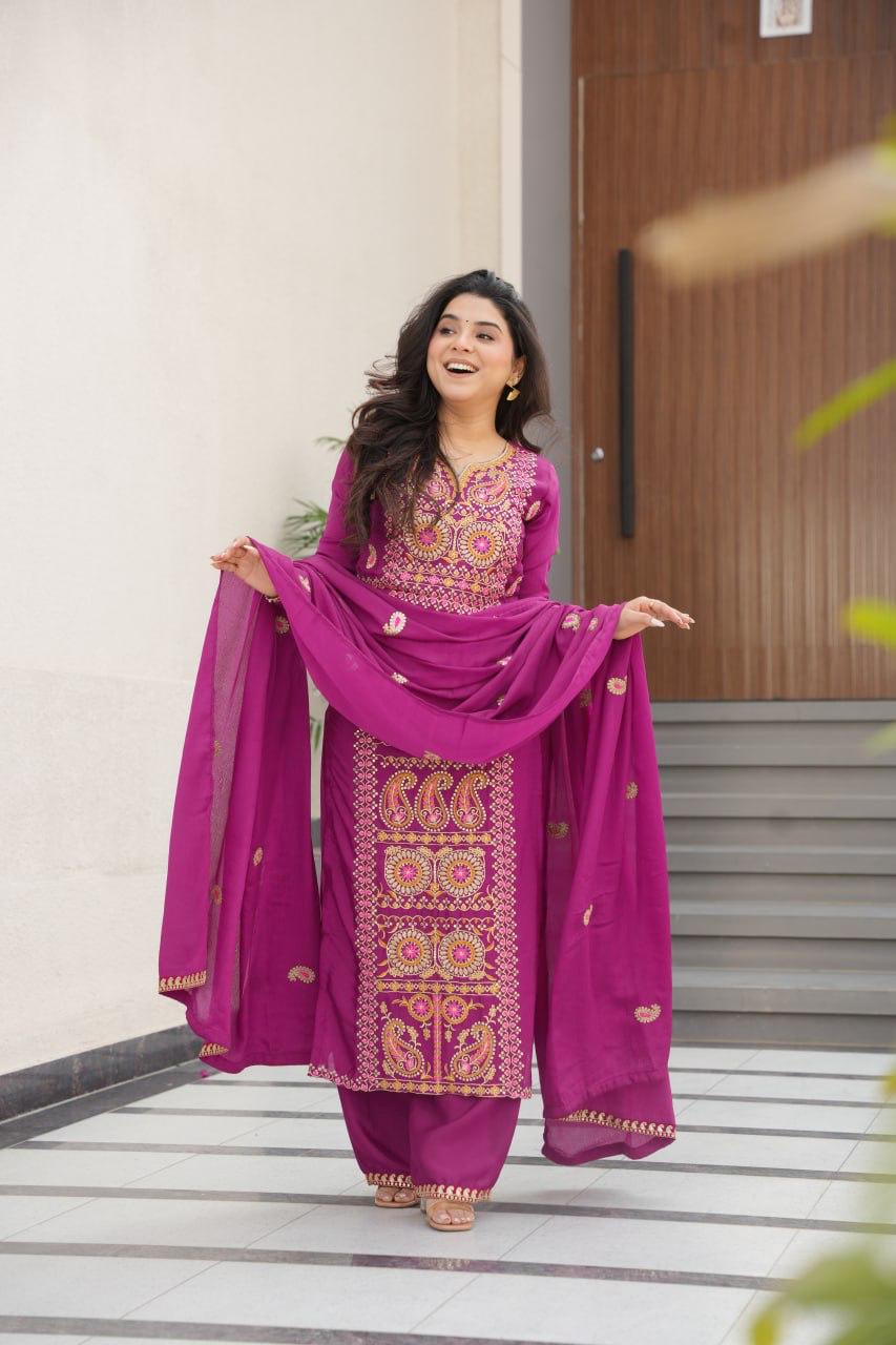 wedding wear kurti pant dupatta