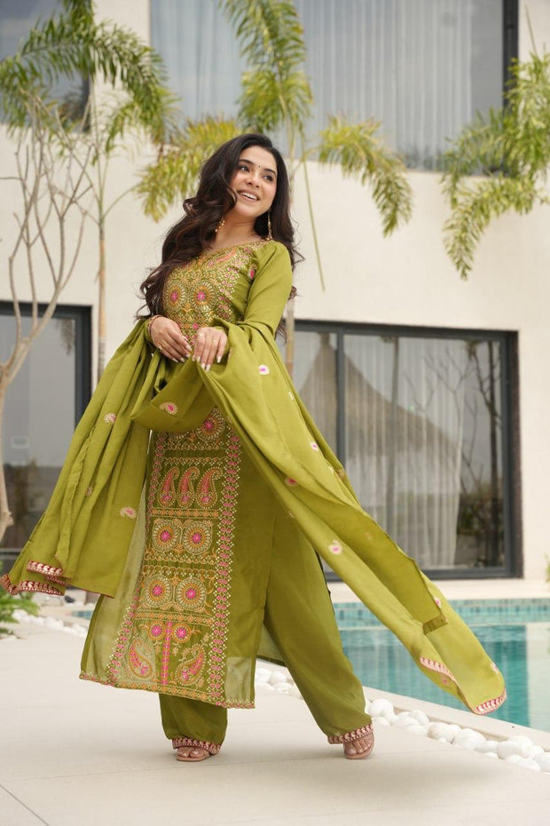 traditional straight kurta set women