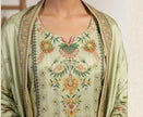 Women's light green printed ethnic suit set