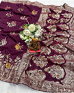 Meena Zari saree in soft Russian Dola fabric with buti blouse

