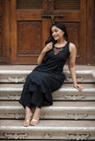 Mirror work cotton kurta with plazo pants