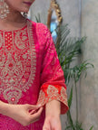 Real mirror work festive kurta set for women