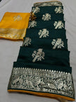 Summer special Nylon Dola Silk saree with zari weaving