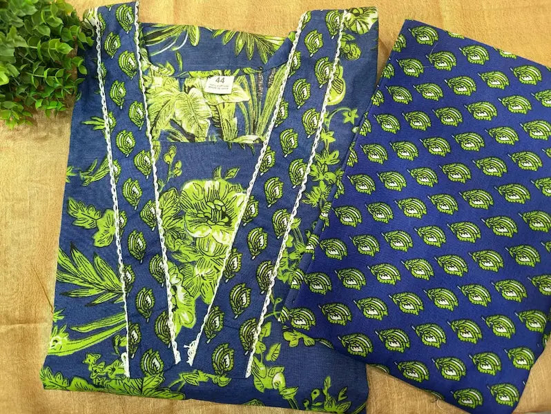 Office Wear Embroidered Cotton Kurti Straight Fit