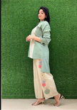 Work-to-vacation cotton kurti palazzo co-ord set for women