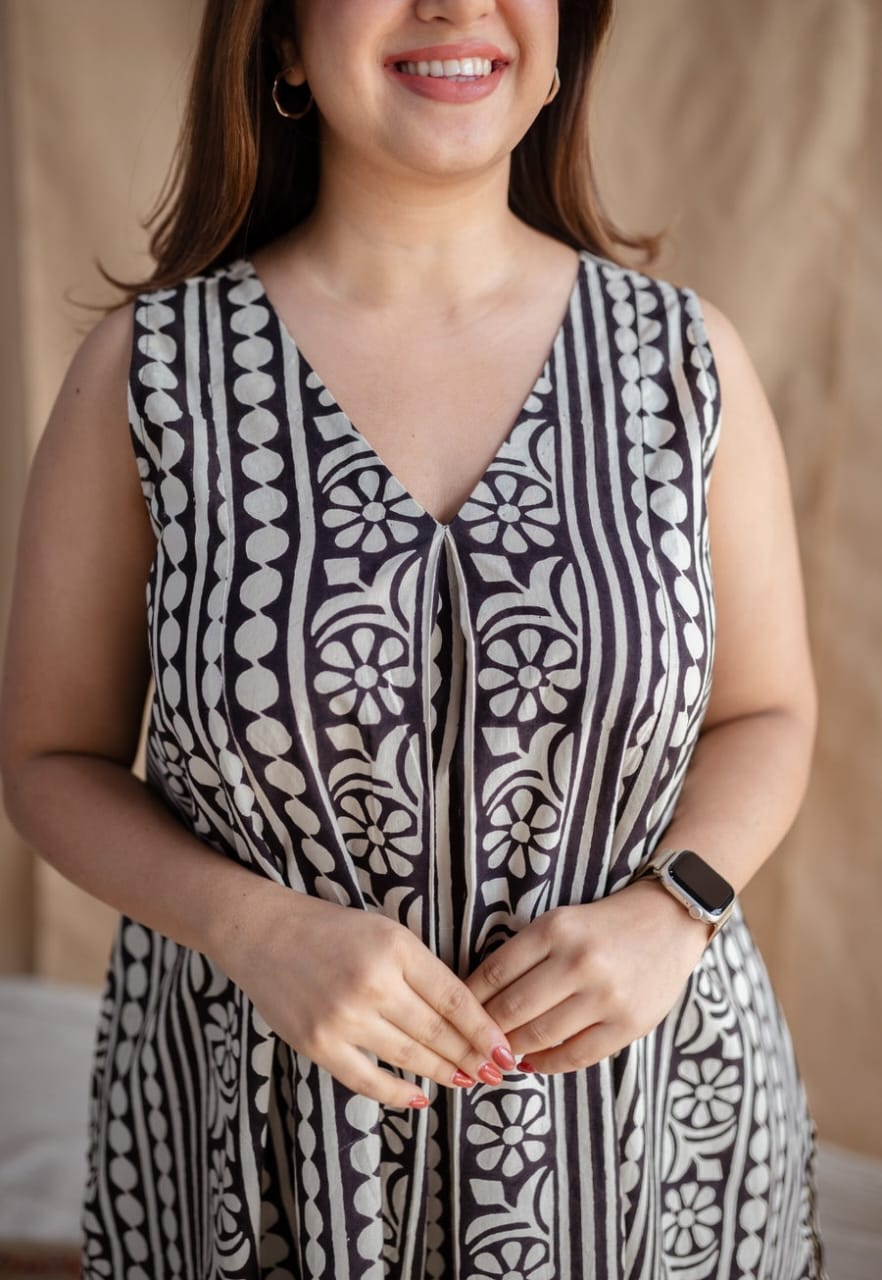 Stylish cotton co-ord outfit with refreshing print for women