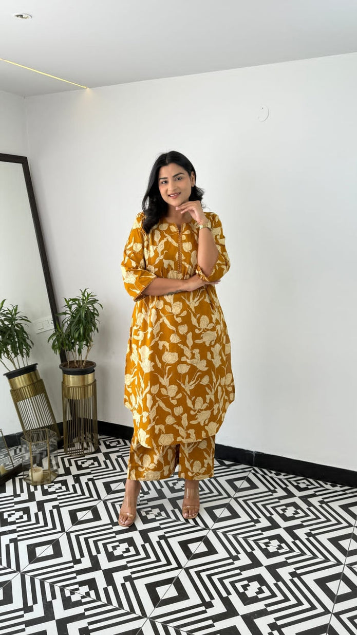 the full printed kurta set