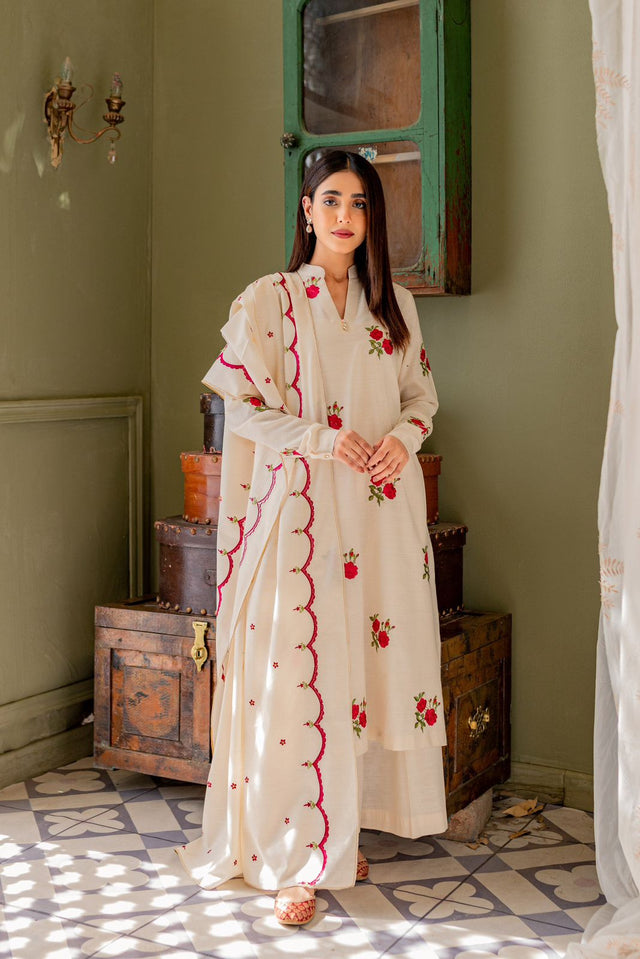 Spring-ready cotton kurti with latkan neckline and plazo


