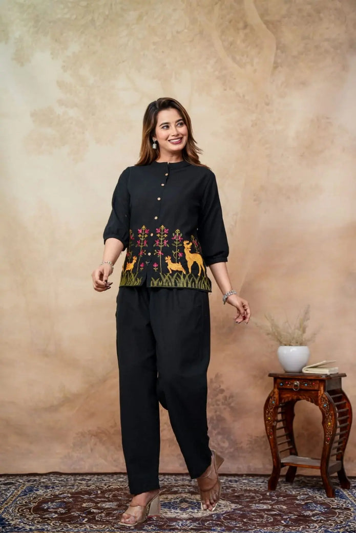 Full set – top and pant summer coord set in cotton flex


