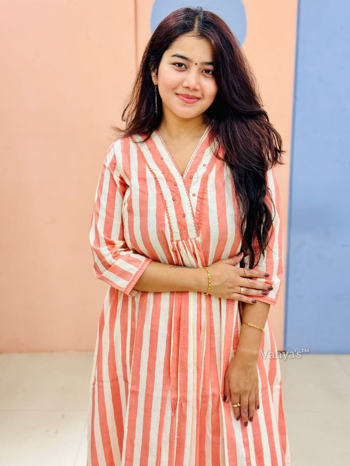 Full rayon kurti set styled for summer casual

