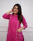 Classy office wear rayon kurti pant set for women