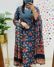Premium 3-piece handwork rayon kurti set for women


