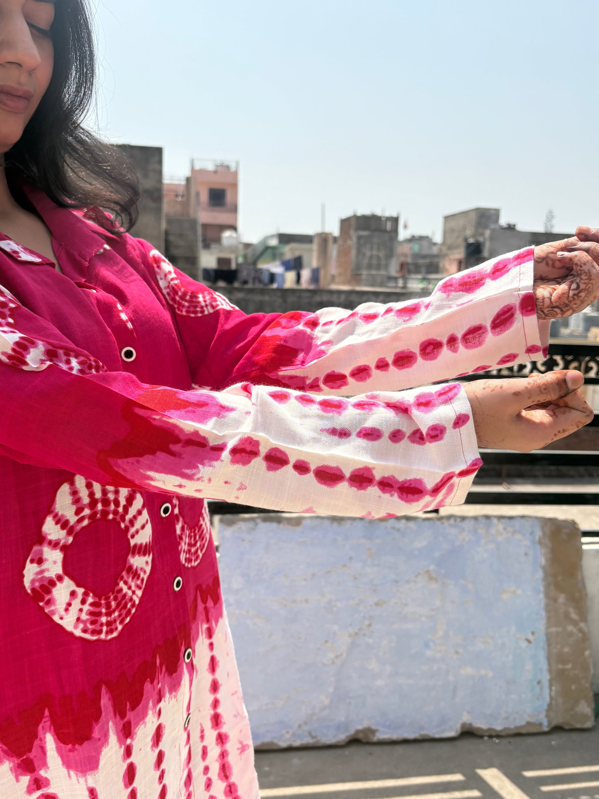 Shibori Kurta Set Women Casual Wear