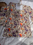 Back Tie Cotton Kurti Top Women