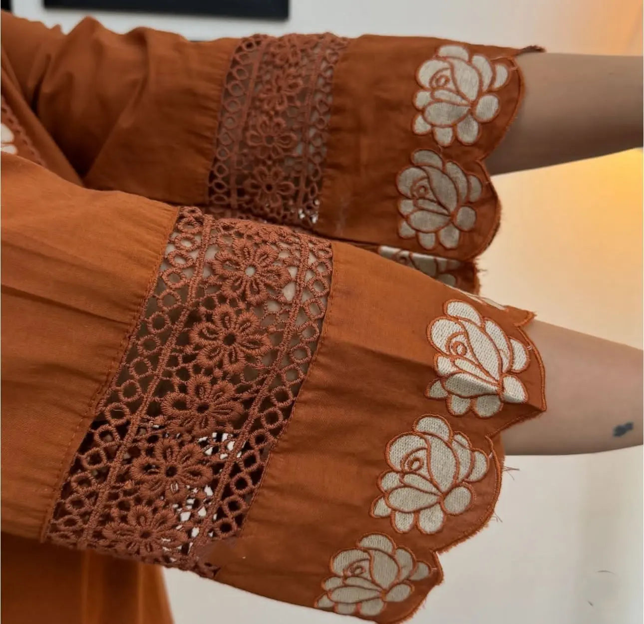 Cotton kurta pant dupatta set with machine print design