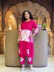 Tie-dye muslin kurti pant set in pastel

