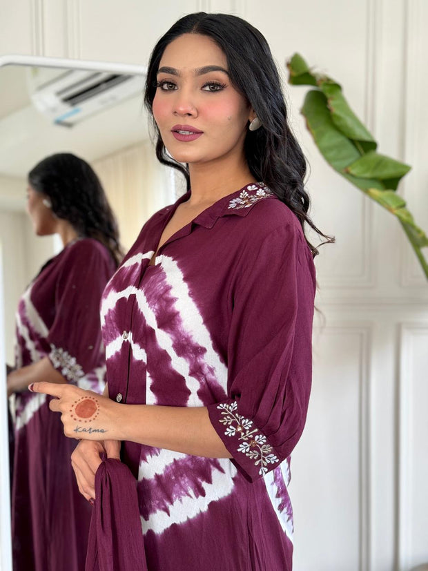 Premium festival wear suit with soft chiffon dupatta

