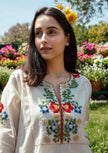 Cotton embroidered kurta set with Aari work

