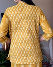 Pravya Winter-Ready Cotton Kurti Pant Set With Quilted Warm Jacket