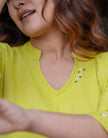 Rakhi special kurti and pant set in cotton