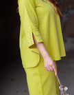 Cotton slub coord set for festive occasion

