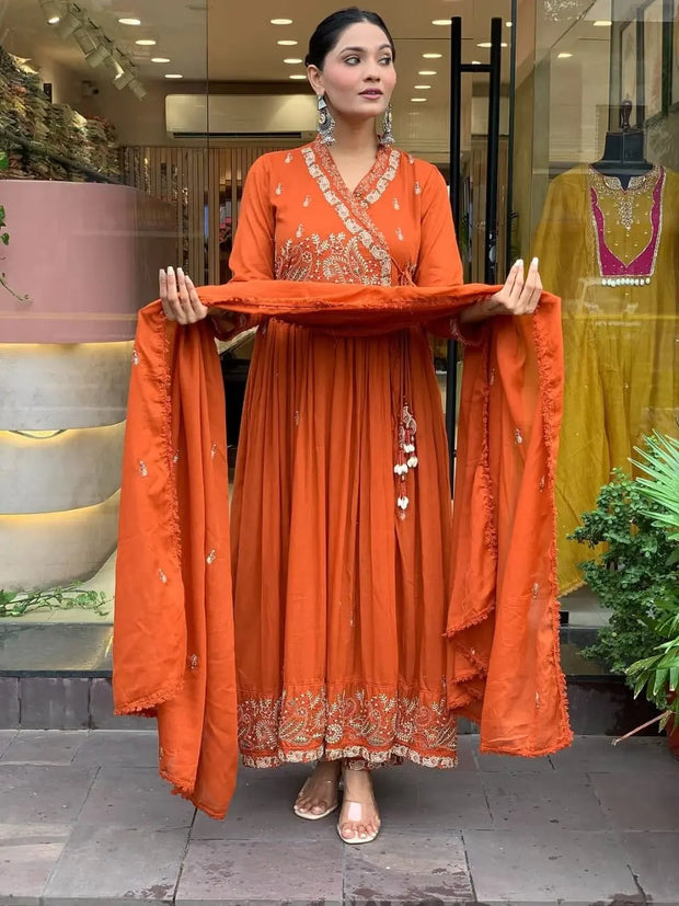 Festive Cotton Kurti Set with Sequin and Tassel Work