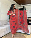 Aabha Blue Azrak Cotton Suit Set