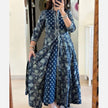Summer cotton Slit kurta pant set with printed flair

