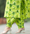 Summer cotton kurta set with stylish neckline and dupatta

