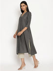 V-neck cotton coord set for festive and casual styling

