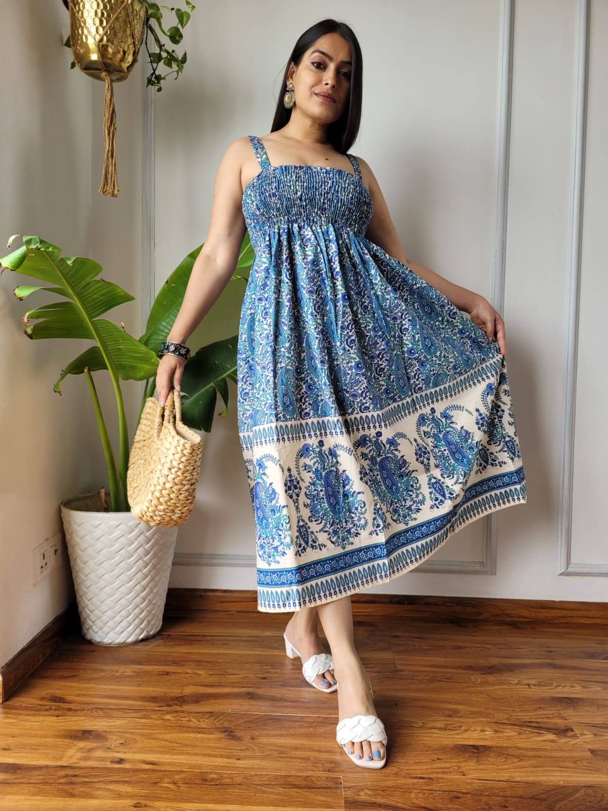 Eva Sleeveless Western Wrap Cotton Dress1