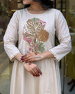 Super dyed cotton 3-piece suit set in soft tones

