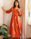 full 3-piece set with kurta, pant & malmal dupatta
