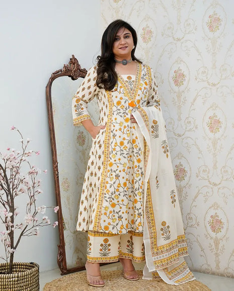 Yamini Floral Printed Cotton Suit Set