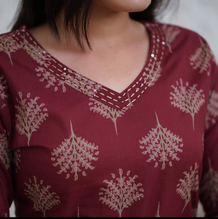 Close-up of stitching and cotton fabric texture

