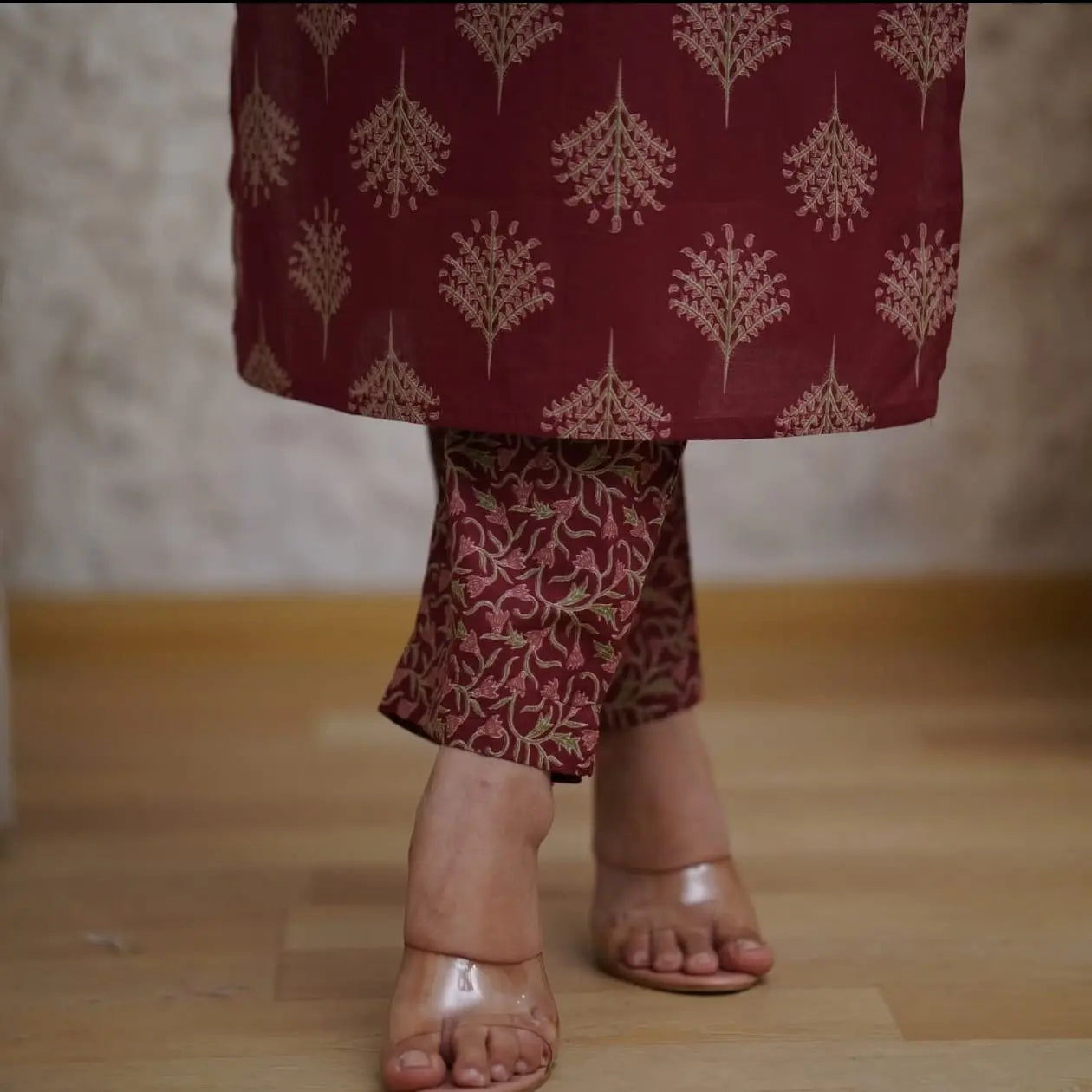  kurti and pant set in heavy cotton fabric