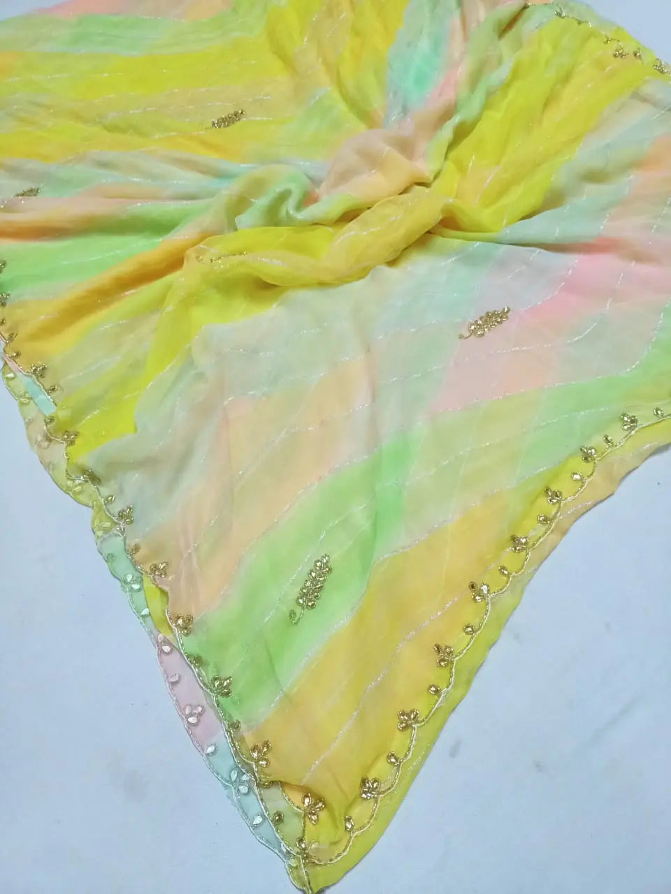 Soft fabric festive saree with butta design

